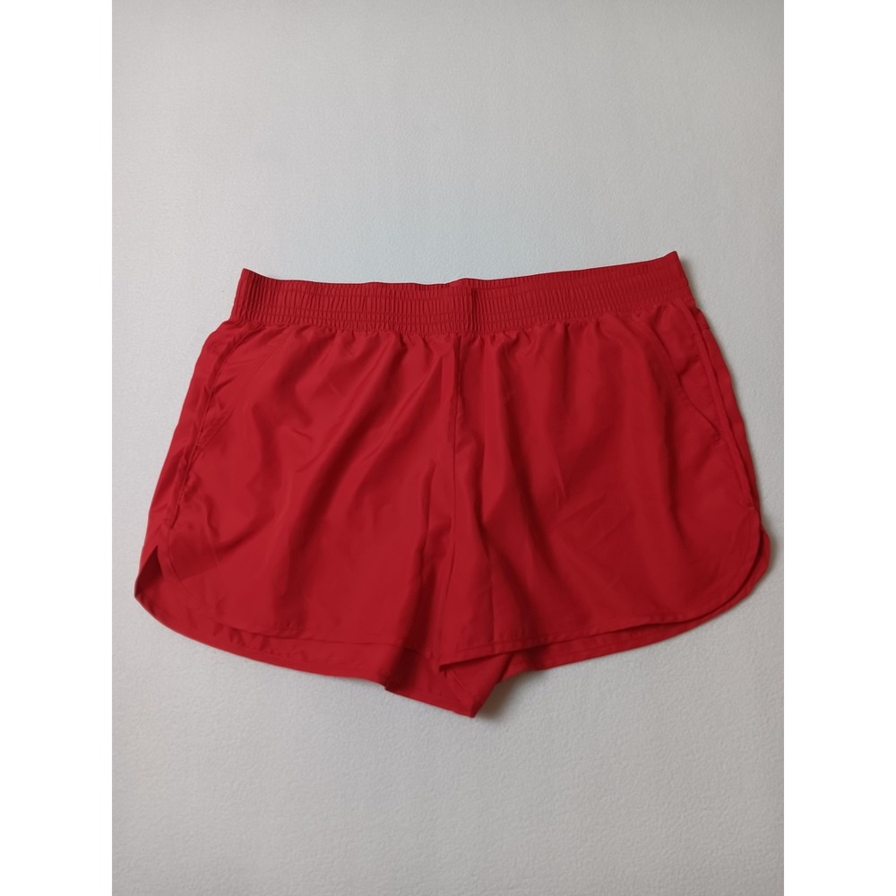 Athletic Works Shorts Youth XL 16-18 Red Elastic Waist Running Gym Training